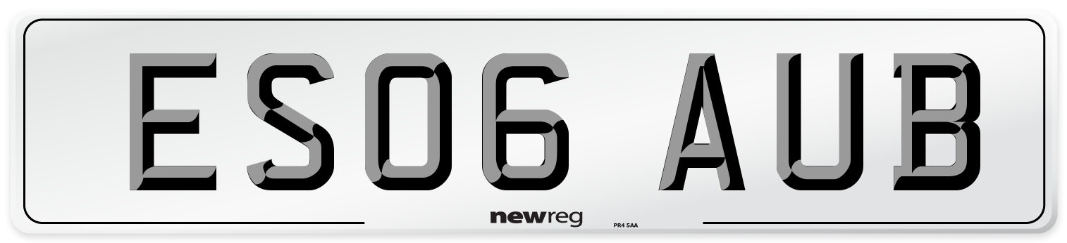 ES06 AUB Number Plate from New Reg